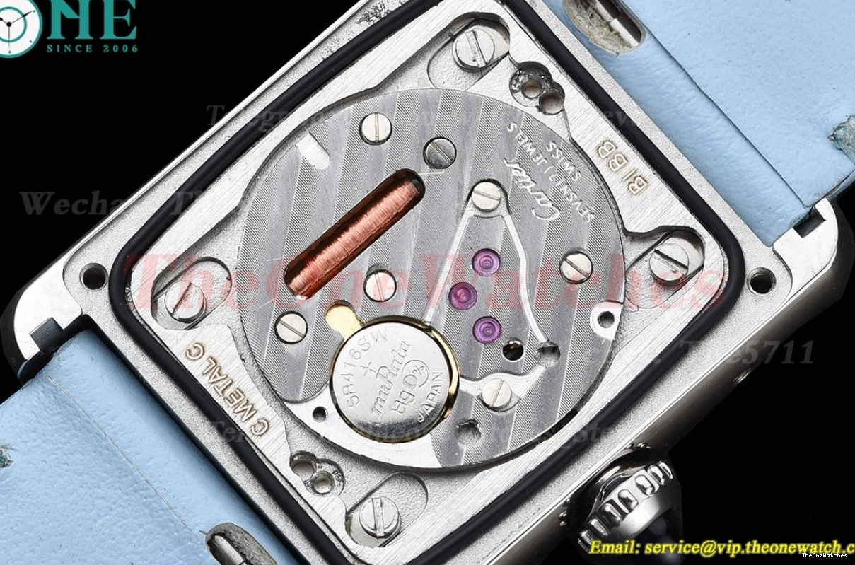 Quartz Leather White Strap LE Blue dial SS Small On Tank K11F Must 0330